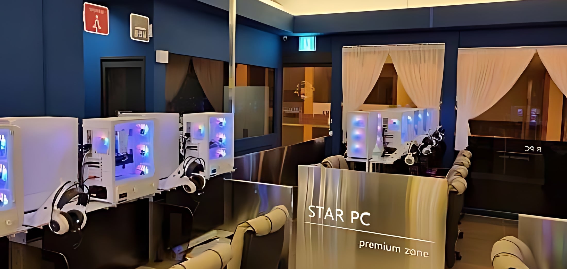 스타PC 광주 상무점 PC 좌석 전경